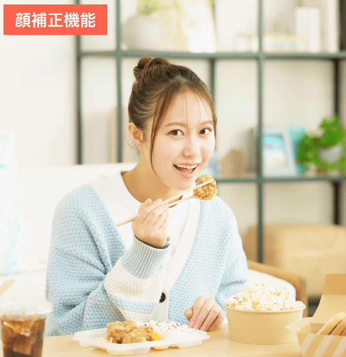 SNOWで彼女を可愛く撮ってみた