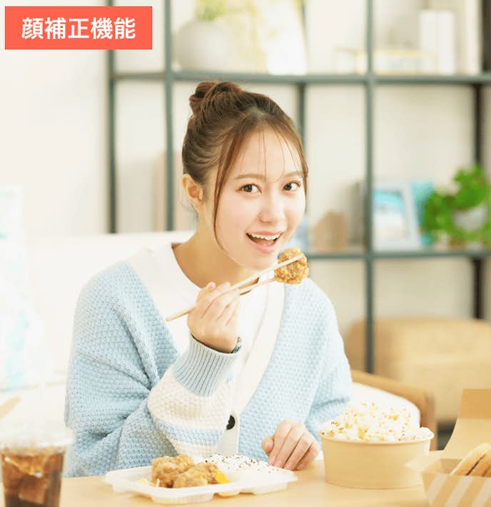 SNOWで彼女を可愛く撮ってみた