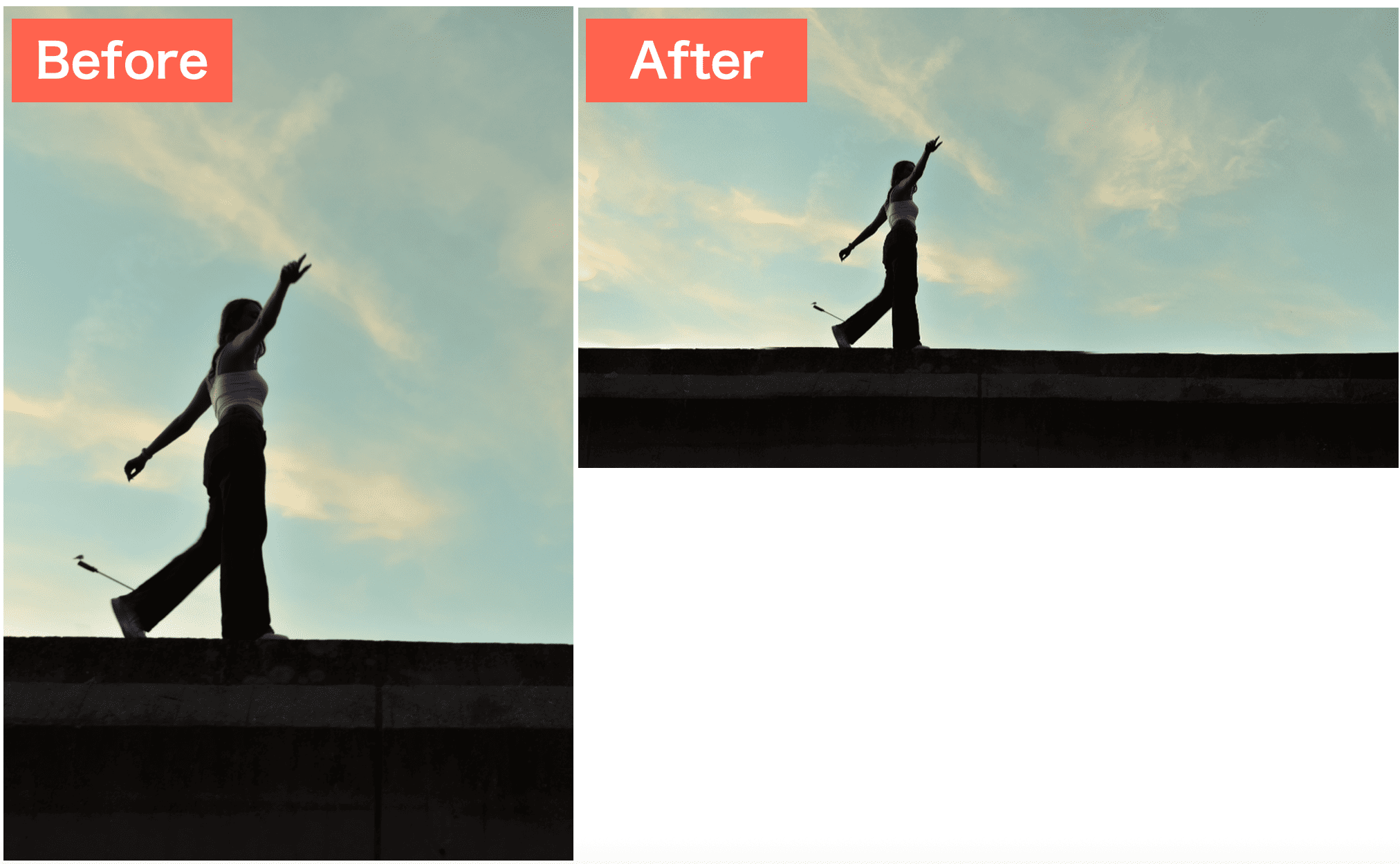 BeautyPlusのAI画像拡張で16:9に広げた画像