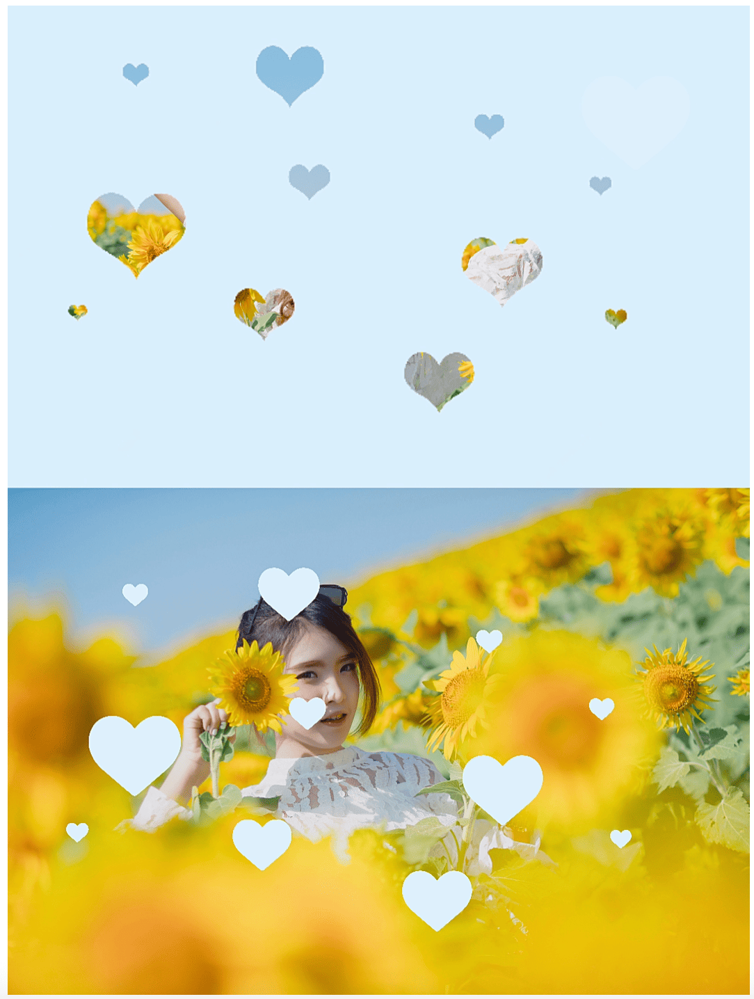 BeautyPlusで穴あけパンチ加工をした画像