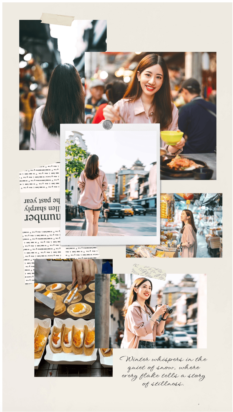 BeautyPlusの『テンプレート』で簡単にコラ画像を作ったもの