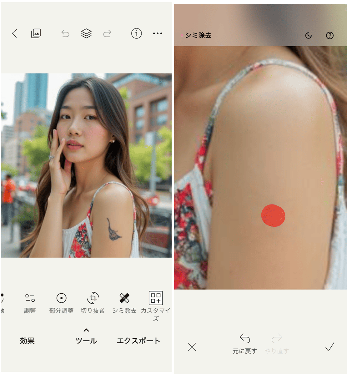 Snapseedの詳細画面