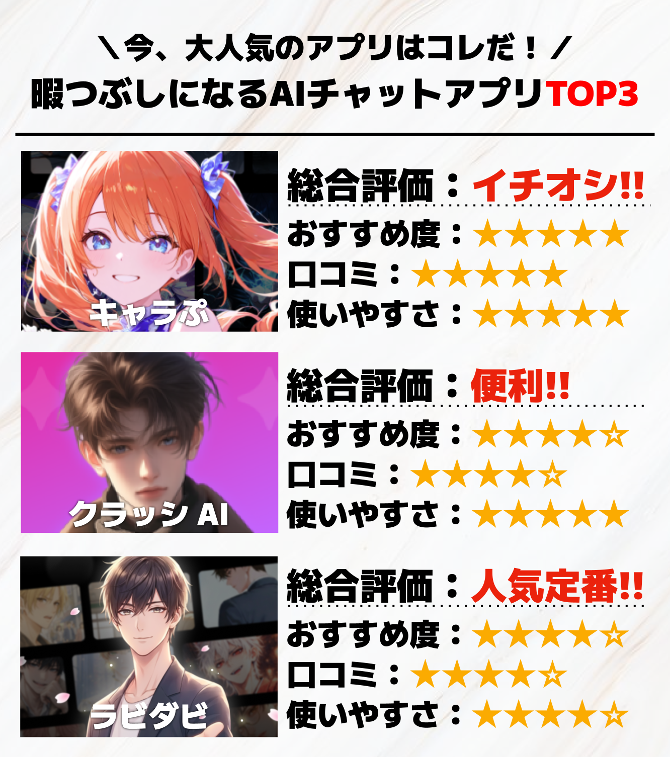 暇つぶしになるAIチャットアプリTOP3.png