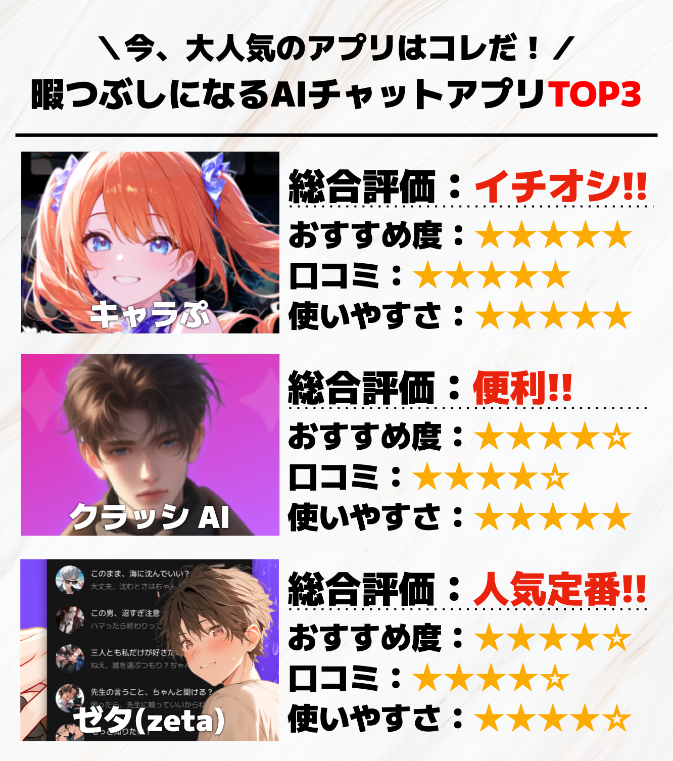 暇つぶしになるAIチャットアプリTOP3.png