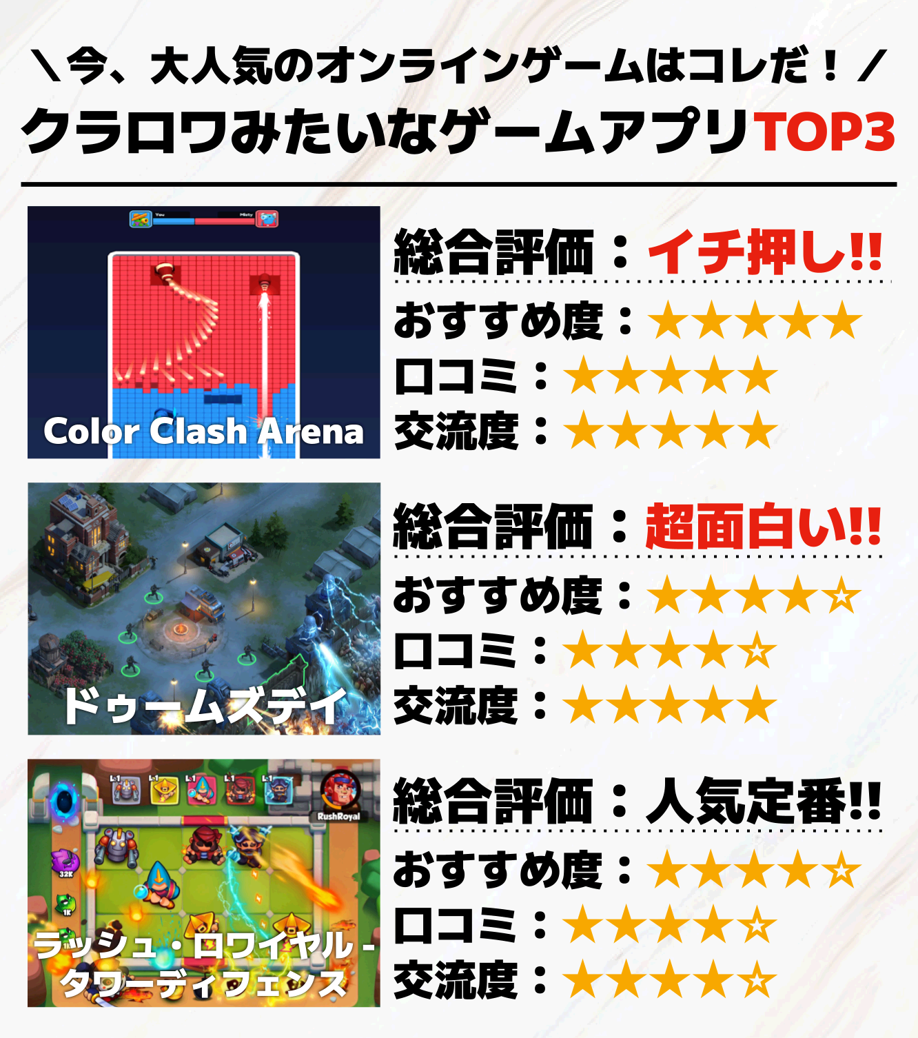 クラロワみたいなゲームアプリTOP3