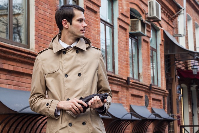 トレンチコート　冬