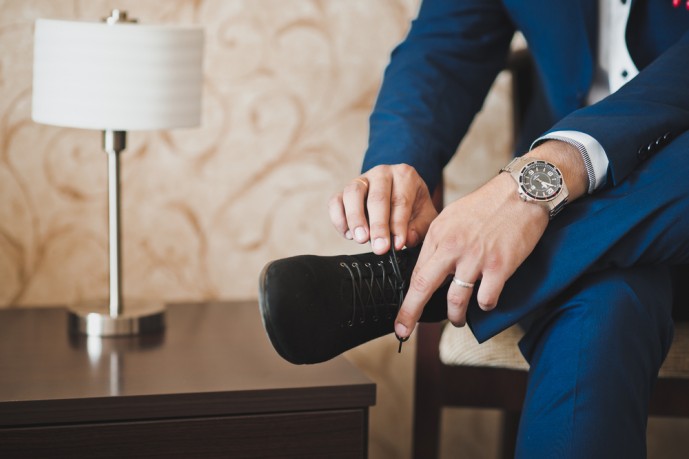 タートルネック　ブラックシューズ