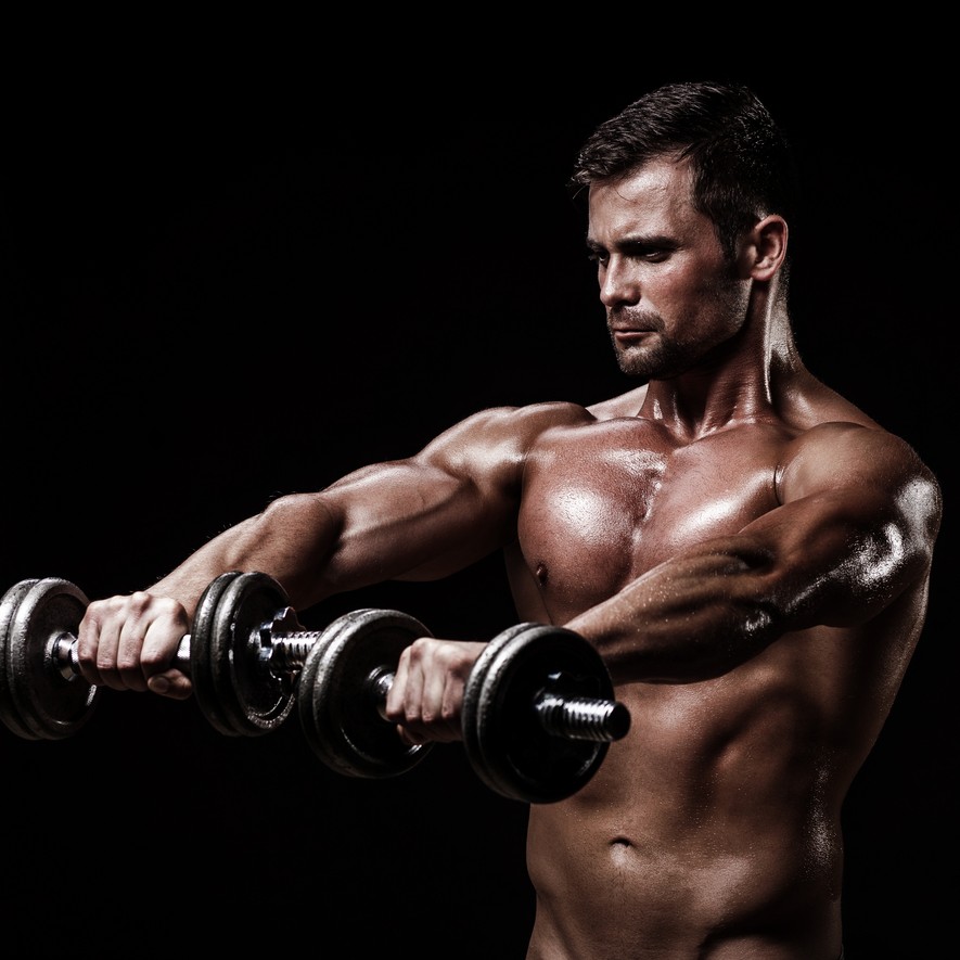 三角筋の筋トレ"フロントレイズ"の効果的なやり方。フォーム＆重量とは