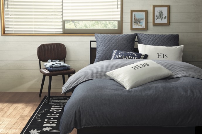 ヴィンテージマリンテイストの寝室